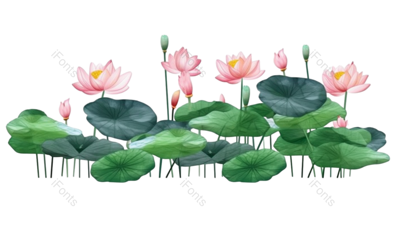 叶子图片,元素元素,荷花PNG,夏天免抠素材